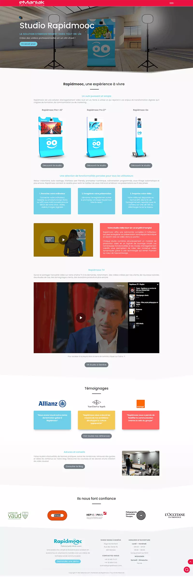 Page de destination Rapidmooc.